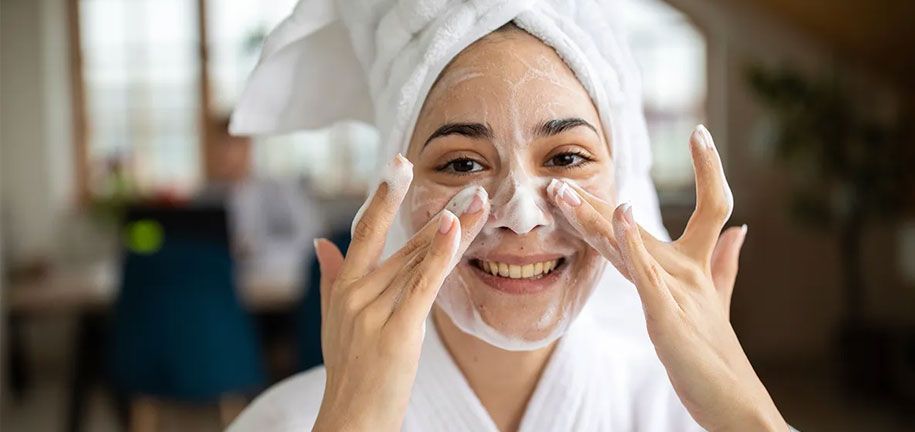 夜のフェイスウォッシュ